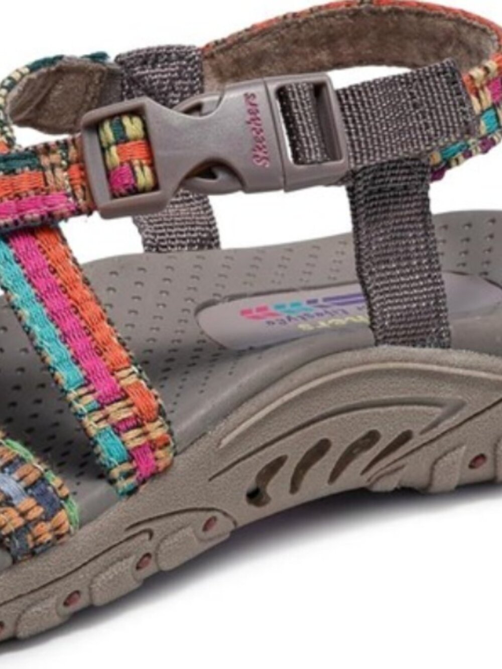 Skechers Reggae-Sew Me-Boho Woven Strappy Slingback Sandal Sz 8.5 - Picture 4 of 5